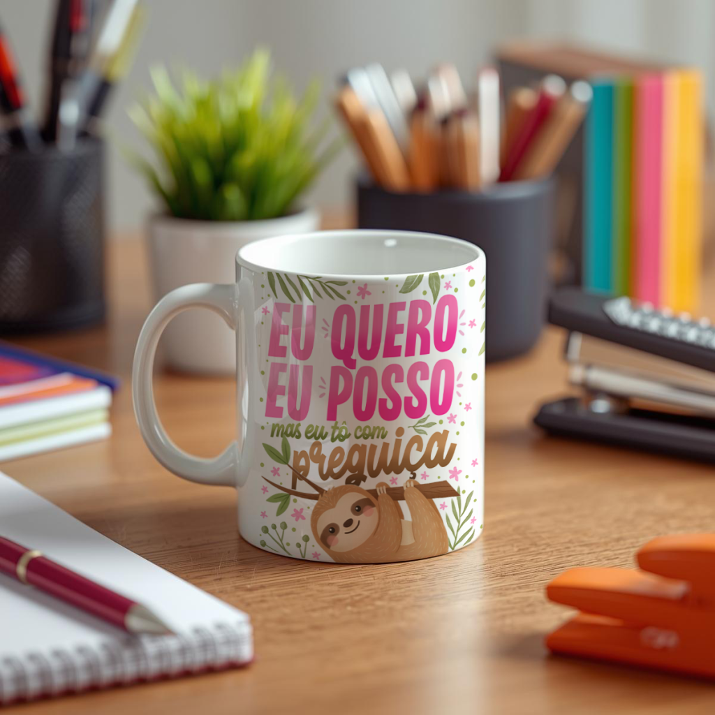 Caneca - Eu quero Eu posso Mas tô com preguiça