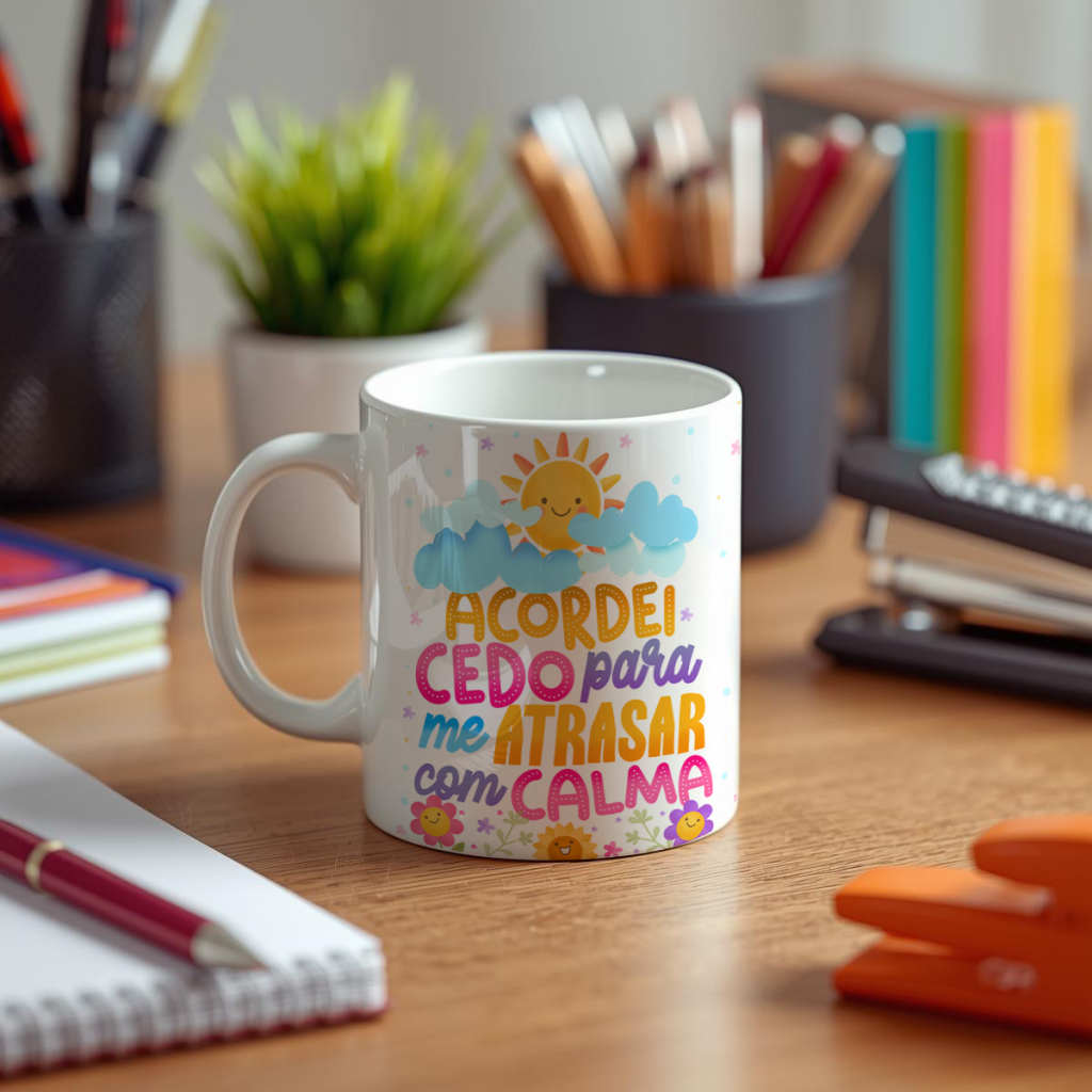Caneca - Acordei cedo para me atrasar com calma
