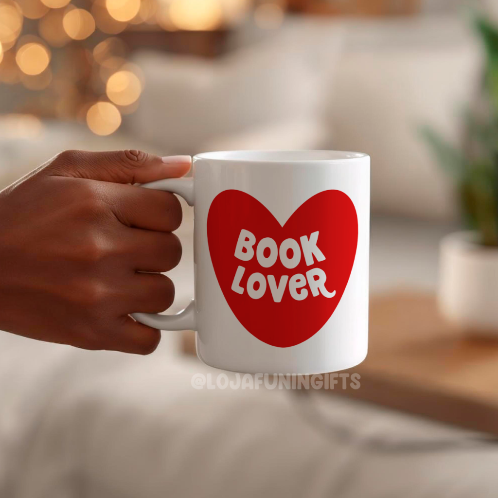 Caneca - Book Lover (Coração)