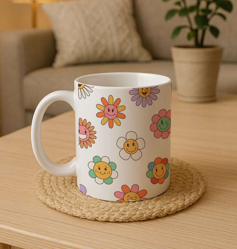 Caneca - Flores Retrô