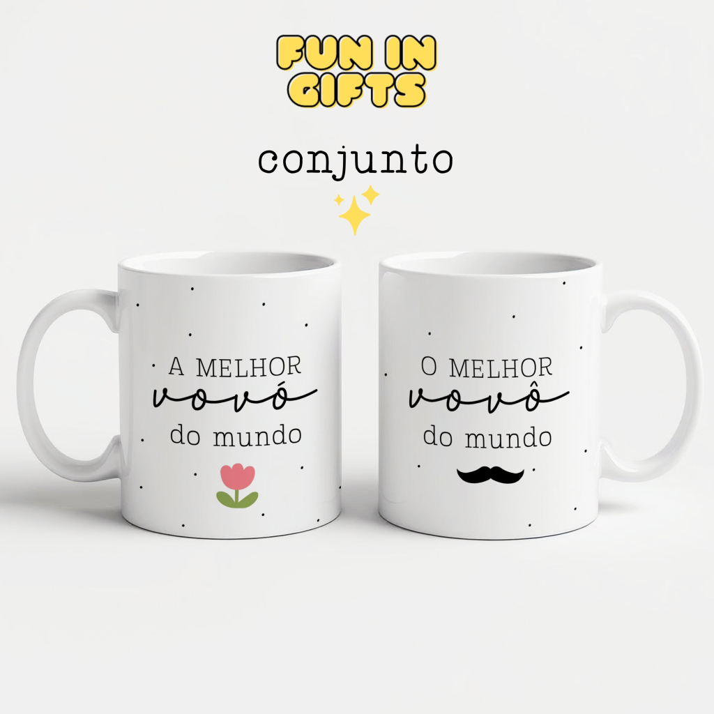 Conjunto - A melhor Vovó do mundo + O melhor Vovô do mundo