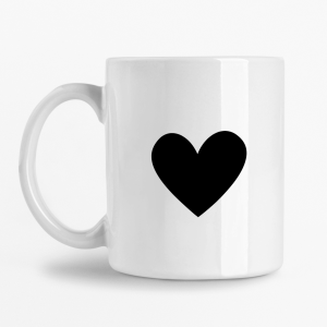 Caneca - Coração (Preto)