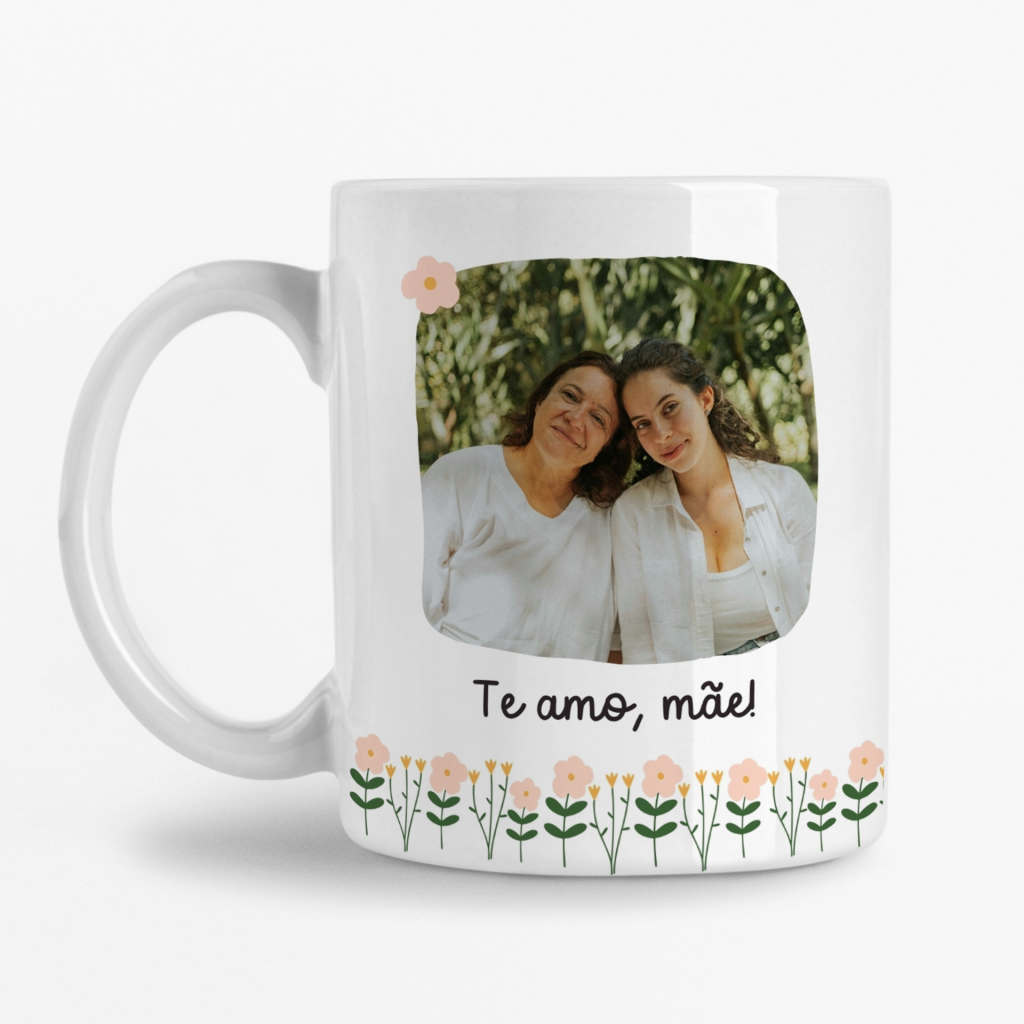 Caneca Personalizada com Foto - Te amo, Mãe