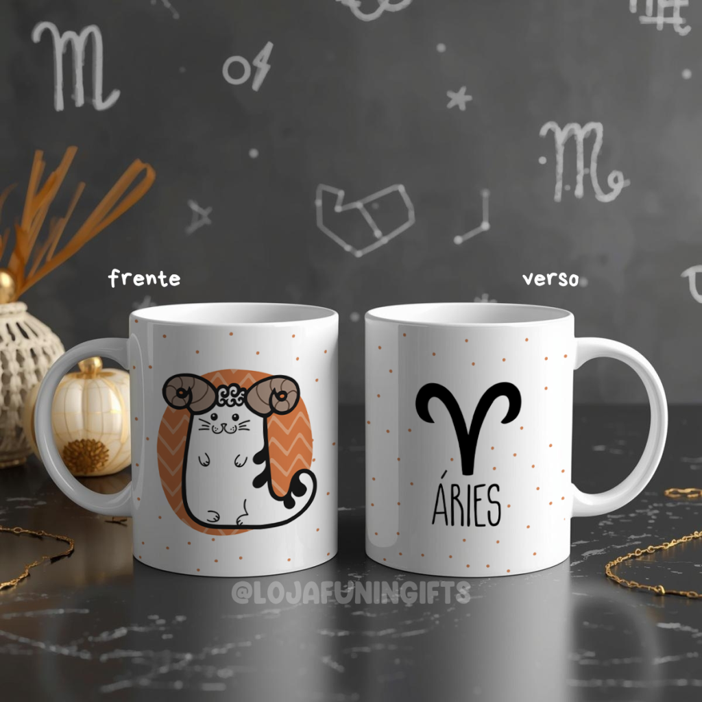 Caneca - Gatinho Signo Áries
