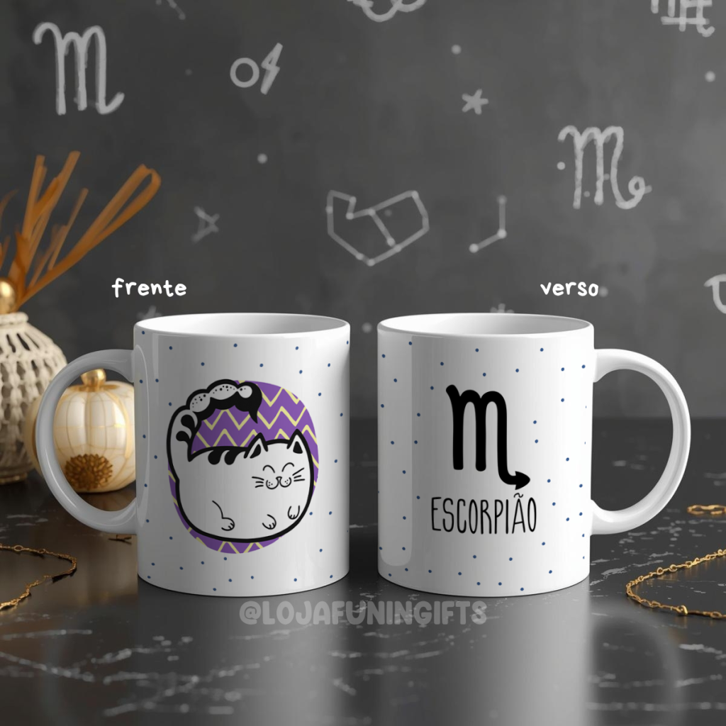 Caneca - Gatinho Signo Escorpião