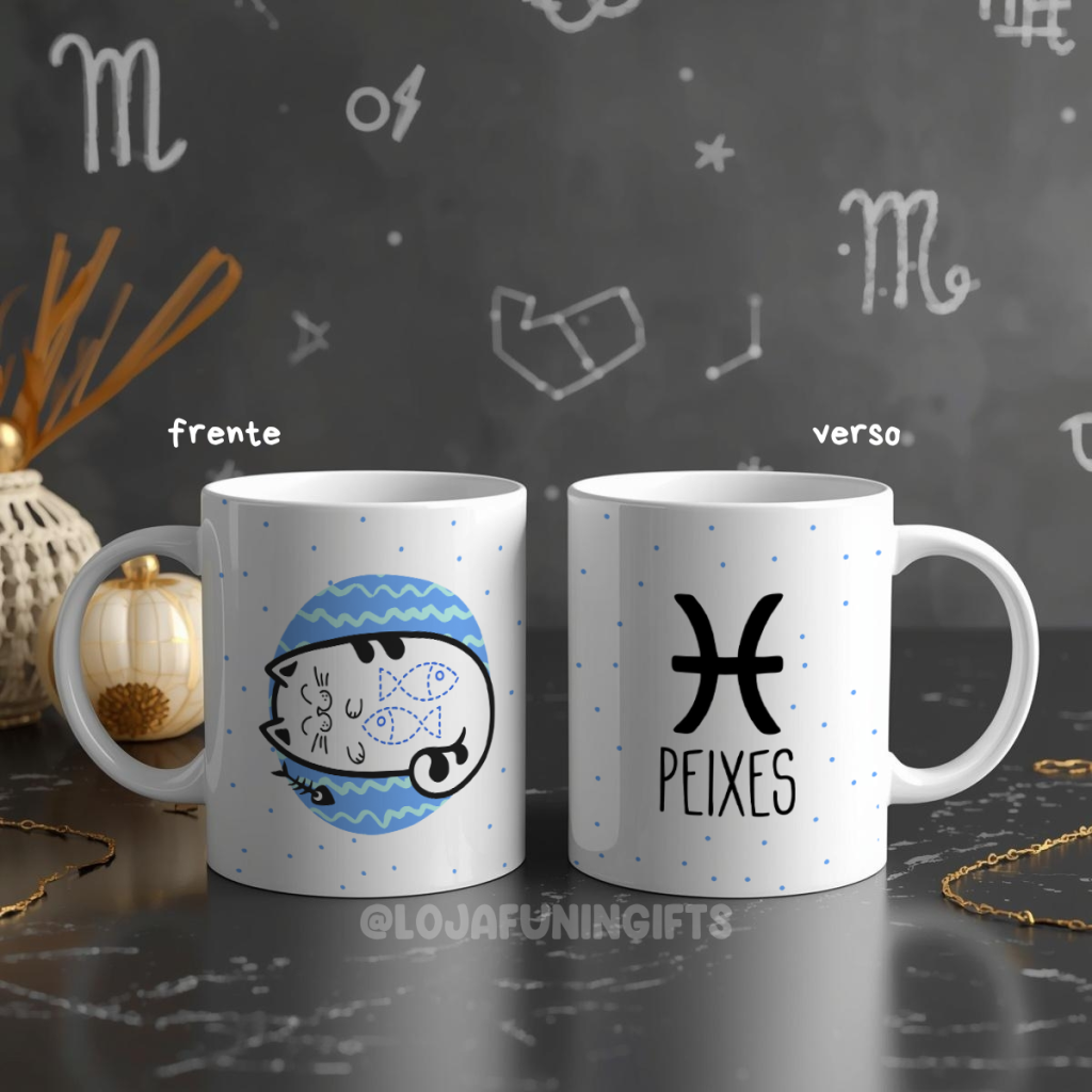 Caneca - Gatinho Signo Peixes