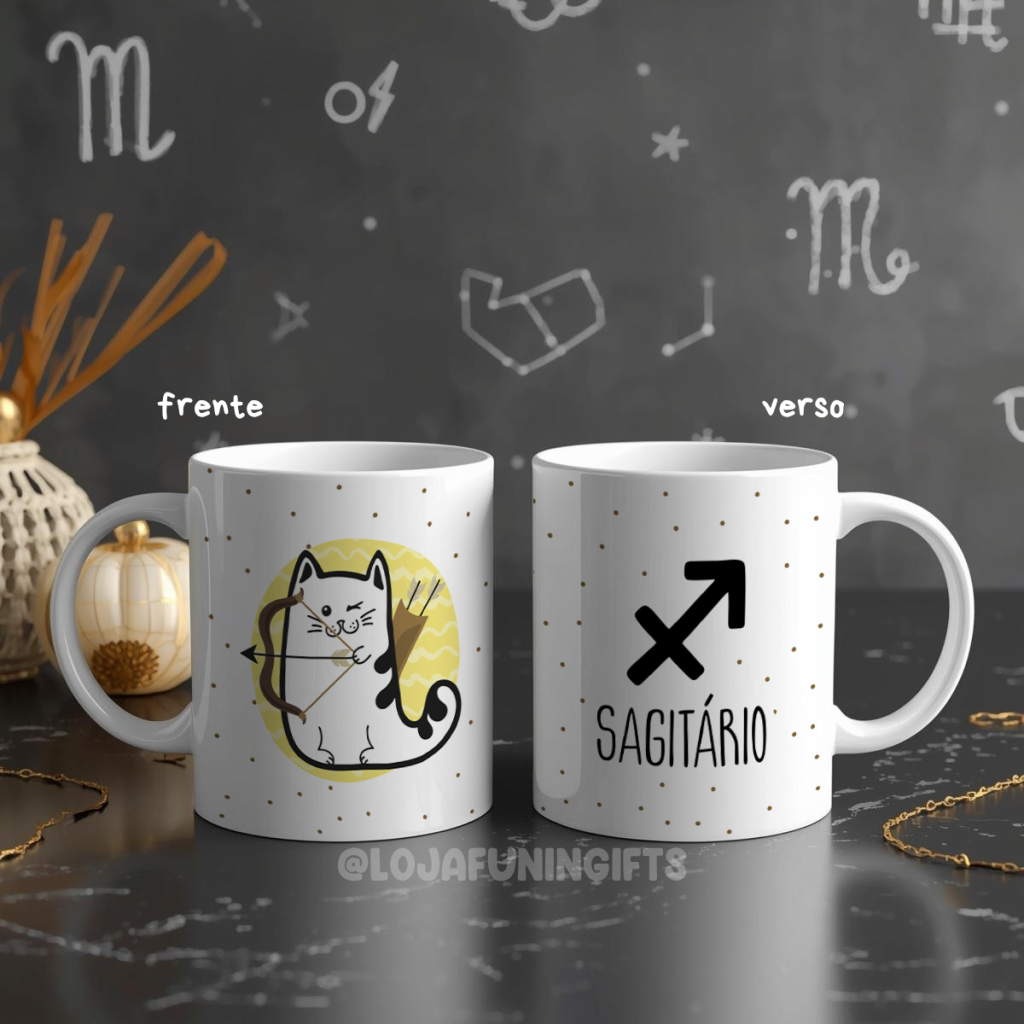 Caneca - Gatinho Signo Sagitário