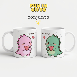 Conjunto Canecas - Dinos Love (Dinossauros)