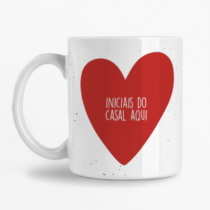 Caneca Personalizada com Nome - Iniciais do Casal