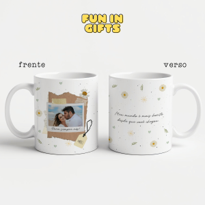 Caneca Personalizada com Foto - Para sempre nós / Meu mundo é mais bonito desde que você chegou