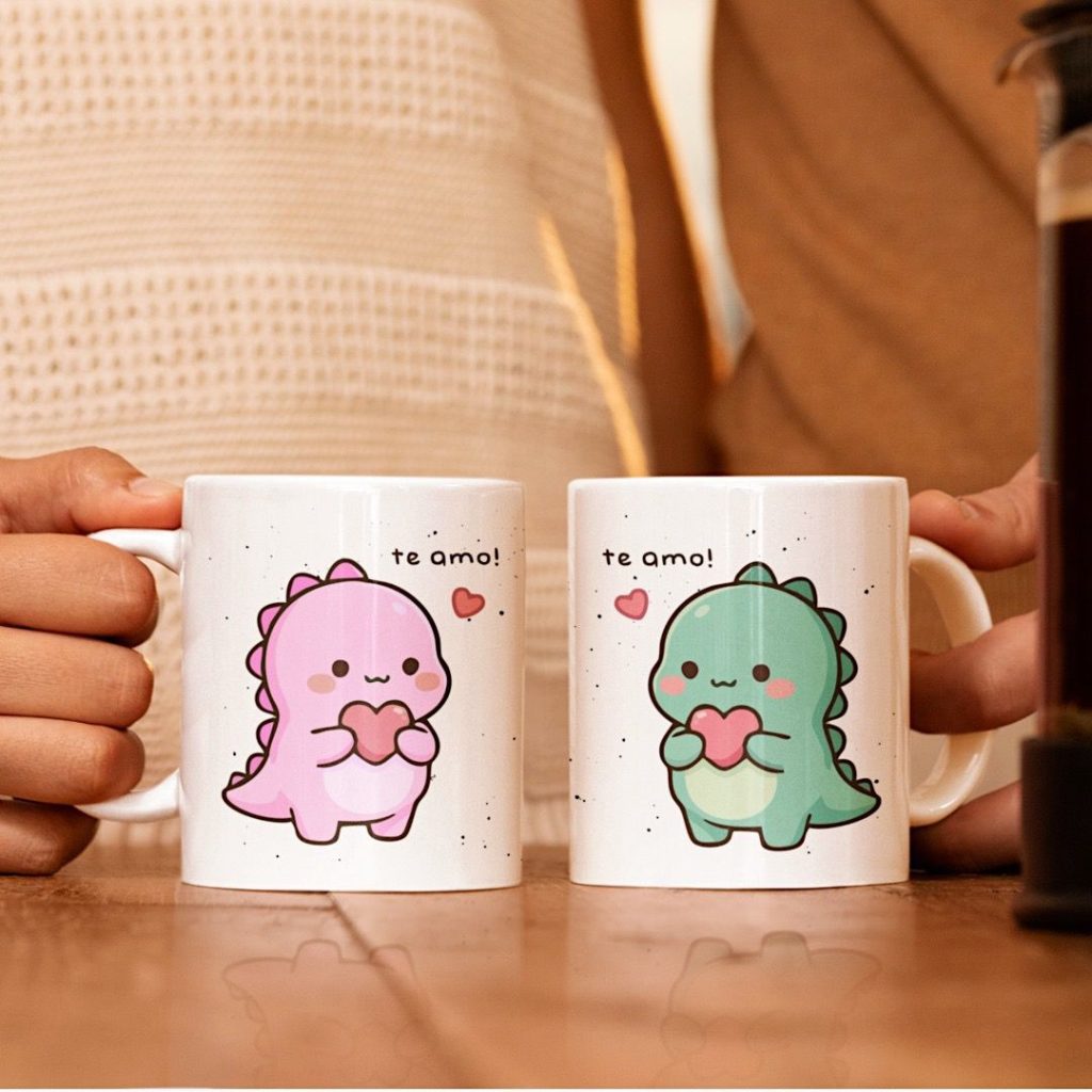 Conjunto Canecas - Dinos Love (Dinossauros)