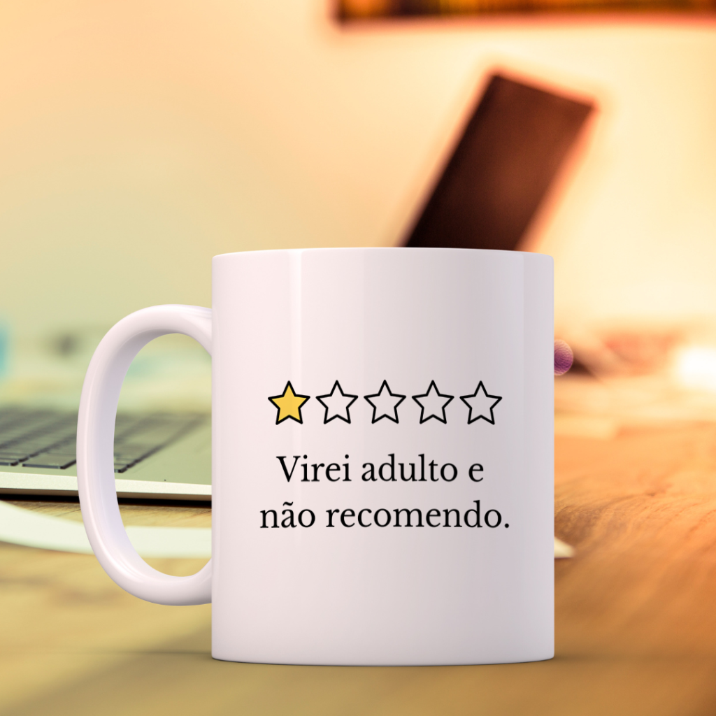 Caneca - Virei adulto(a) e não recomendo